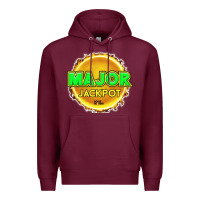 Burgundy MAJOR JACKPOT Design - Pokie Designs Premium Hoodie - ArtChic