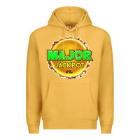 Mustard MAJOR JACKPOT Design - Pokie Designs Premium Hoodie - ArtChic