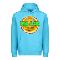Ocean Blue MAJOR JACKPOT Design - Pokie Designs Premium Hoodie - ArtChic