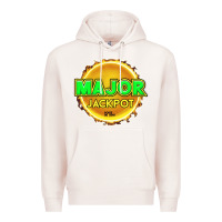 Pale Pink MAJOR JACKPOT Design - Pokie Designs Premium Hoodie - ArtChic