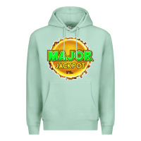 Seafoam MAJOR JACKPOT Design - Pokie Designs Premium Hoodie - ArtChic