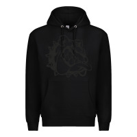 Black english bulldog Premium Hoodie - ArtChic