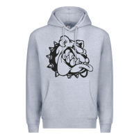 Heather Grey english bulldog Premium Hoodie - ArtChic