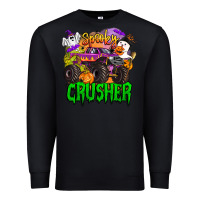 Black spooky crusher monster truck Premium Sweatshirt - BarkalooDesign