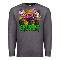 Charcoal Heather spooky crusher monster truck Premium Sweatshirt - BarkalooDesign