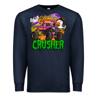 Navy spooky crusher monster truck Premium Sweatshirt - BarkalooDesign