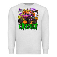 Oatmeal Heather spooky crusher monster truck Premium Sweatshirt - BarkalooDesign