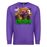 Purple spooky crusher monster truck Premium Sweatshirt - BarkalooDesign