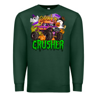 Sports Green spooky crusher monster truck Premium Sweatshirt - BarkalooDesign