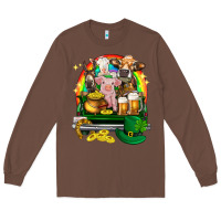 Chestnut St. Patrick's Day farm animals on truck Long Sleeve Tee - HowdyJamesFarm