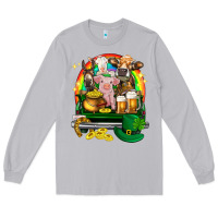 Moon Dust St. Patrick's Day farm animals on truck Long Sleeve Tee - HowdyJamesFarm
