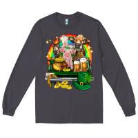 Smoke St. Patrick's Day farm animals on truck Long Sleeve Tee - HowdyJamesFarm