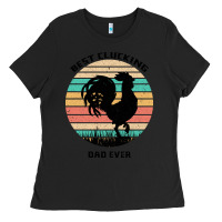 Black Best Clucking Dad Ever Ladies Tee - Bettercallsaul