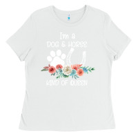 White Im A Dog And Horse Kind Of Queen Ladies Tee - Bettercallsaul