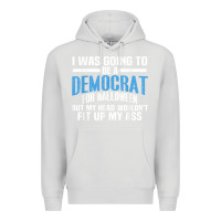 Dove Grey i was going to be a democrat for halloween political t shirt t shirt Premium Hoodie - StudioElite