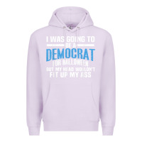 Lilac i was going to be a democrat for halloween political t shirt t shirt Premium Hoodie - StudioElite