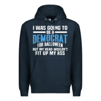 Navy i was going to be a democrat for halloween political t shirt t shirt Premium Hoodie - StudioElite