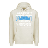 Oatmeal Heather i was going to be a democrat for halloween political t shirt t shirt Premium Hoodie - StudioElite