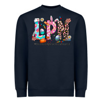 Navy Easter Lpn Heavyweight Sweatshirt - CowhideDigitalArt