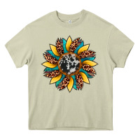 Mossy sunflower cowhide leopard Heavy Core Tee - Artiststas