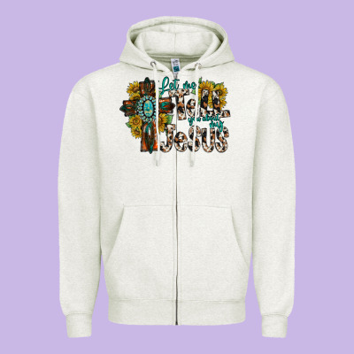 Let Me Tell You About My Jesus Zipper Hoodie Designed By Racoondesign