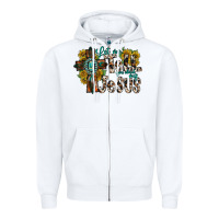 White let me tell you about my jesus Zipper Hoodie - RacoonDesign