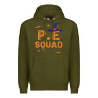 Army Green pe squad witch halloween pe teacher matching Premium Hoodie - trangStudio