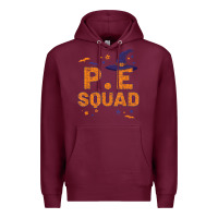 Burgundy pe squad witch halloween pe teacher matching Premium Hoodie - trangStudio
