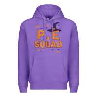 Purple pe squad witch halloween pe teacher matching Premium Hoodie - trangStudio