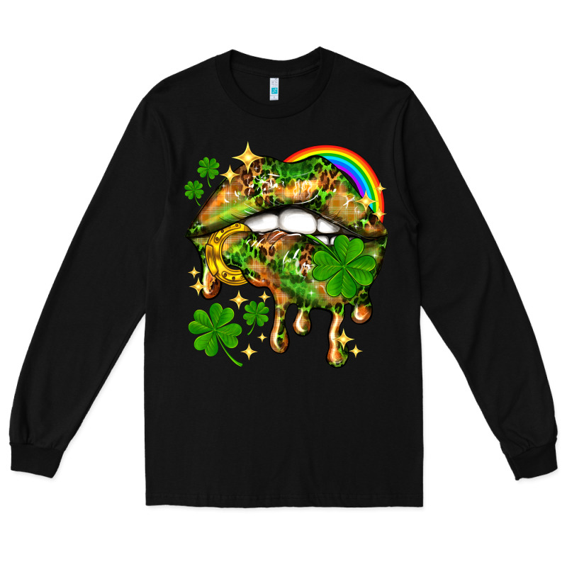 St. Patrick's Day Lips Long Sleeve Tee by HowdyJamesFarm | Teevron