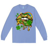 Colony Blue St. Patrick's Day lips Long Sleeve Tee - HowdyJamesFarm