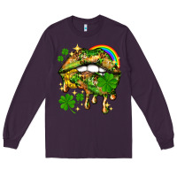 Plum St. Patrick's Day lips Long Sleeve Tee - HowdyJamesFarm