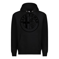 Black alfa racing big Premium Hoodie - PixelFlow