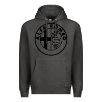 Charcoal Heather alfa racing big Premium Hoodie - PixelFlow