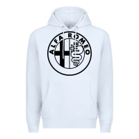 White alfa racing big Premium Hoodie - PixelFlow