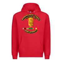 Red Womens Army Corps Vietnam Era Veteran Mother Day Gift Premium Hoodie - trangStudio