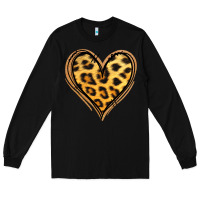 Black gold glitter leopard heart Long Sleeve Tee - Jasminsmagicworld