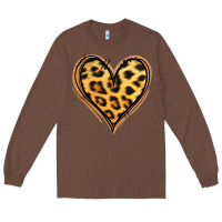 Chestnut gold glitter leopard heart Long Sleeve Tee - Jasminsmagicworld