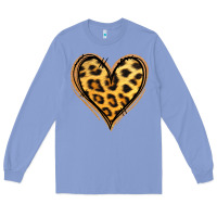 Colony Blue gold glitter leopard heart Long Sleeve Tee - Jasminsmagicworld