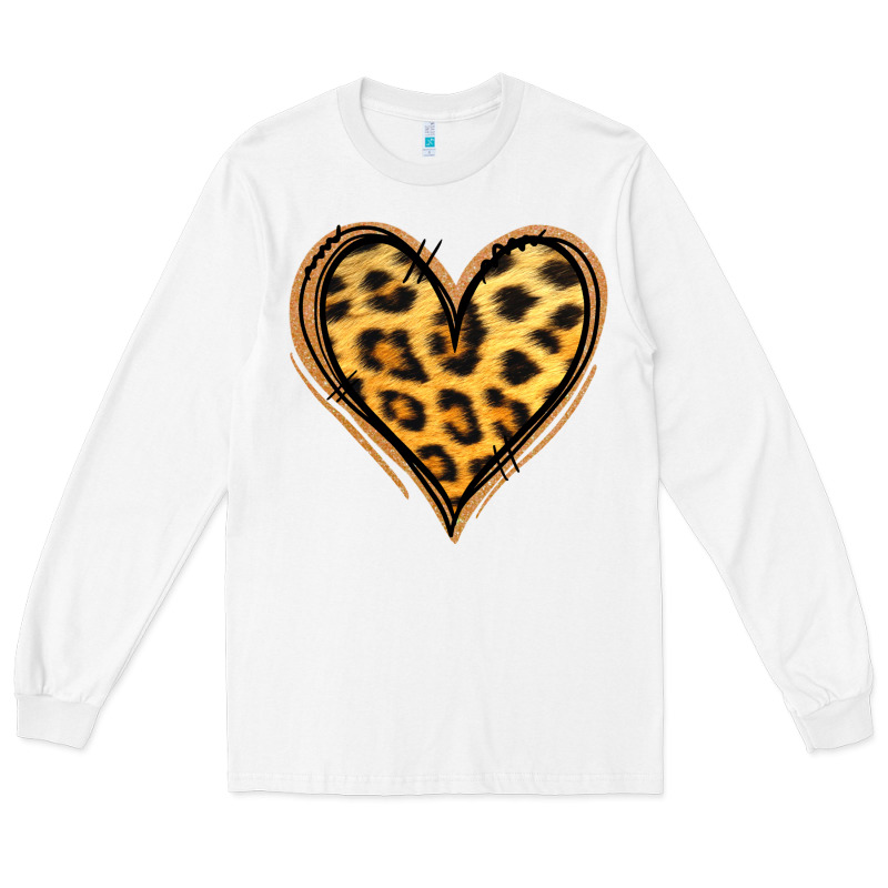 Gold Glitter Leopard Heart Long Sleeve Tee by Jasminsmagicworld | Teevron