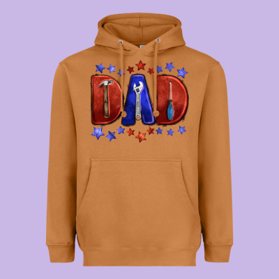 Tools For Dad Heavyweight Hoodie Designed By Barkaloodesign
