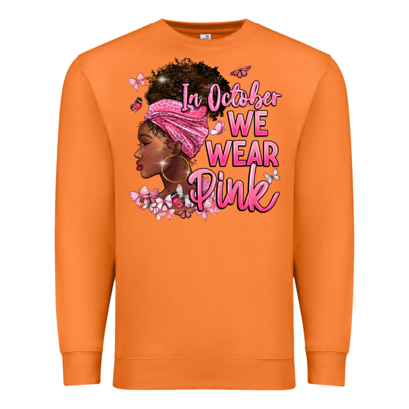 In October We Wear Pink Premium Sweatshirt by BarkalooDesign | Teevron