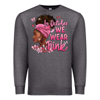 Charcoal Heather in october we wear pink Premium Sweatshirt - BarkalooDesign
