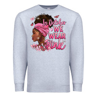 Heather Grey in october we wear pink Premium Sweatshirt - BarkalooDesign