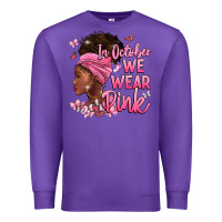 Purple in october we wear pink Premium Sweatshirt - BarkalooDesign