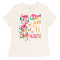 Bone Cool I Love Music Shirt Gifts Music Is My Second Language Ladies Tee - Bettercallsaul