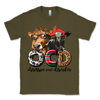 Army Green OCD Obsessive Cow Disorder Classic Tee - texasbilliewilder