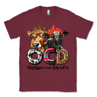 Burgundy OCD Obsessive Cow Disorder Classic Tee - texasbilliewilder