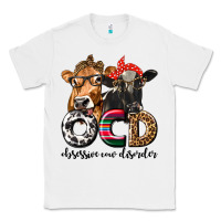 White OCD Obsessive Cow Disorder Classic Tee - texasbilliewilder