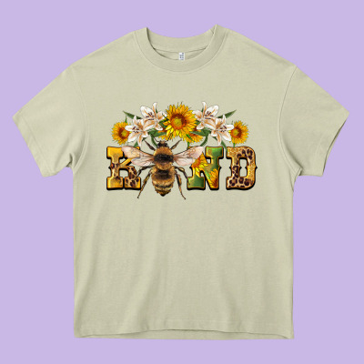 Bee Kind Heavy Core Tee Designed By Artiststas